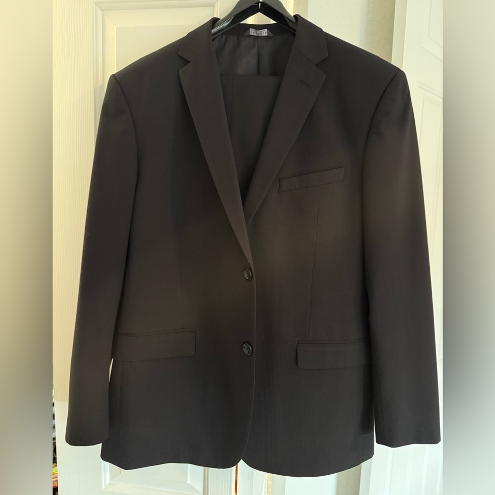 Kenzo Black Suit Tailored with Notched Lapels